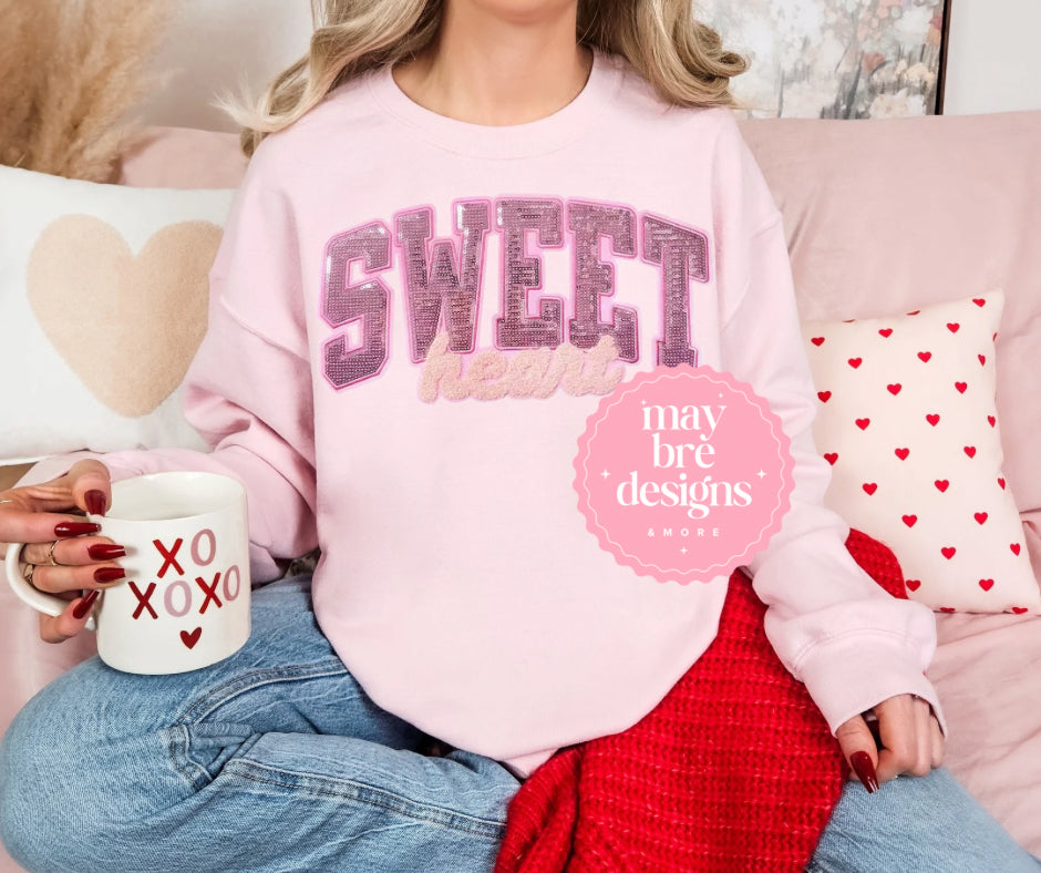 Sweet Heart Sequin Patch T-Shirt