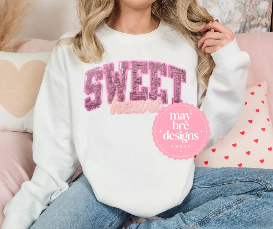 Sweet Heart Sequin Patch T-Shirt