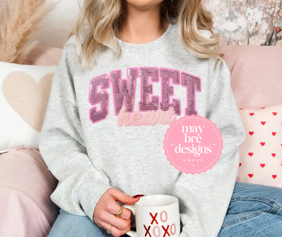 Sweet Heart Sequin Patch T-Shirt