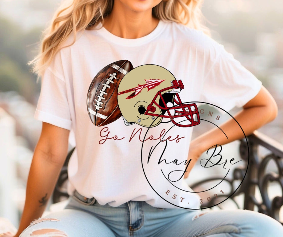 Go Noles - Football and Helmet