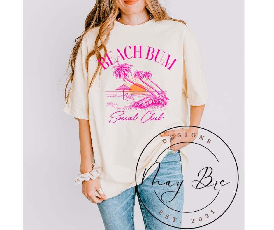 Beach Bum Social Club (pink design only)