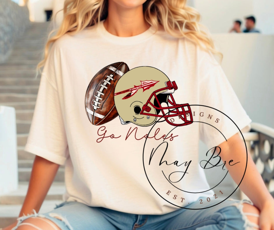 Go Noles - Football and Helmet