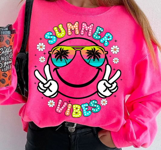 Summer Vibes Smiley Face